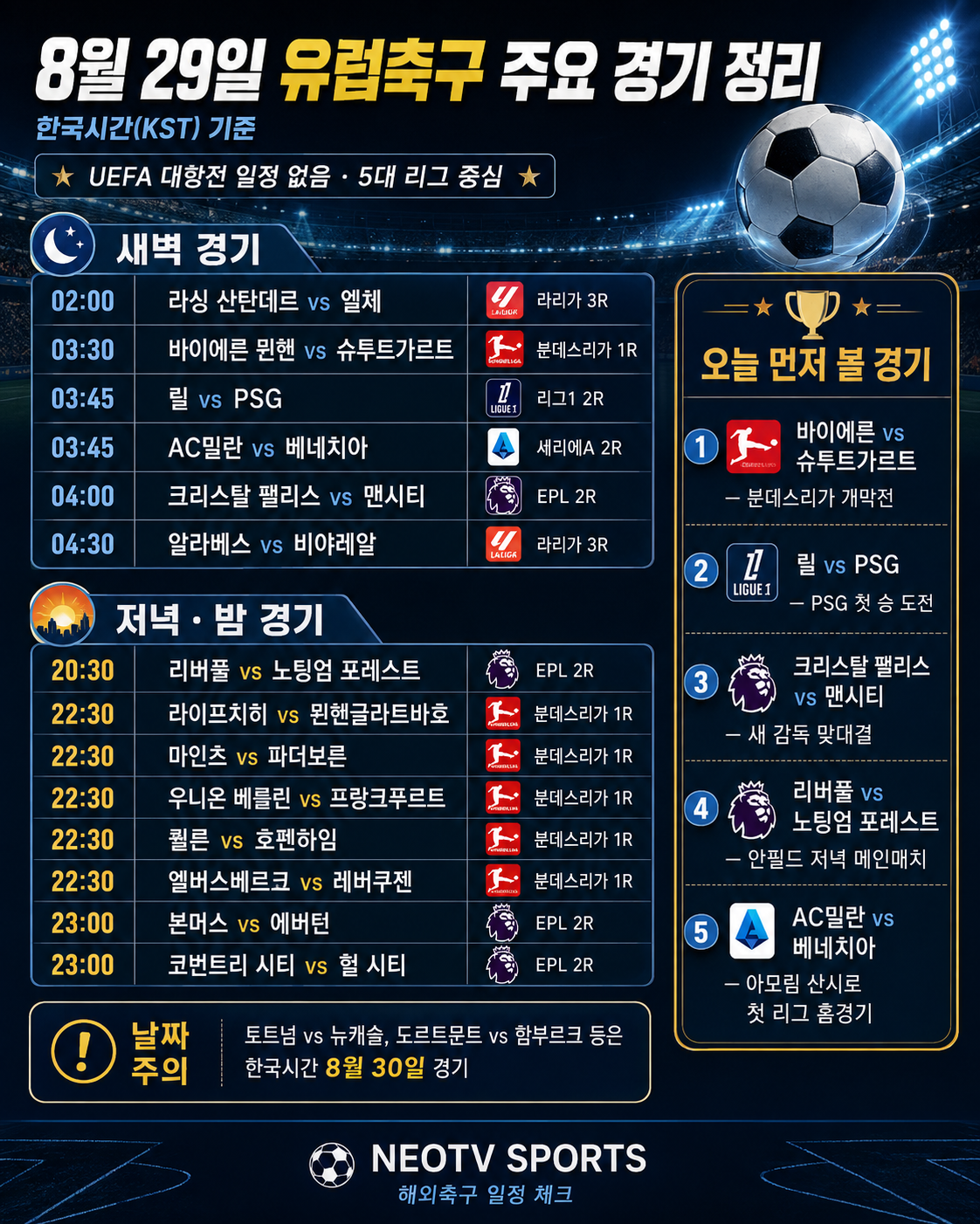 8์ 29์ผ ์ ๋ฝ์ถ๊ตฌ ๊ฒฝ๊ธฐ ์ผ์ 