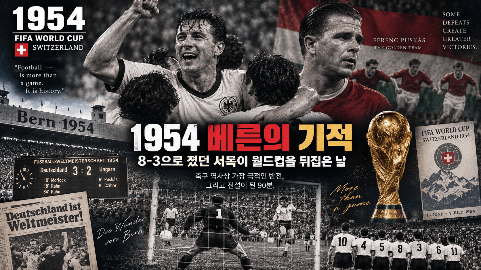 ⚽ 1954 베른의 기적, 8-3으로 졌던 서독이 월드컵을 뒤집은 날