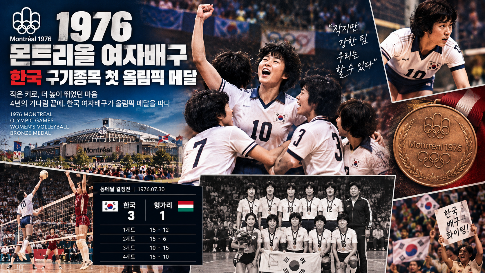 🏐 1976 몬트리올 여자배구, 한국 구기종목 첫 올림픽 메달