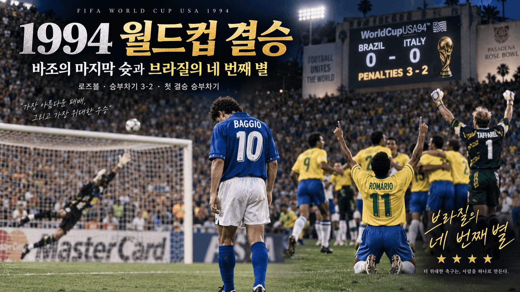 ⚽ 1994 월드컵 결승, 바조의 마지막 슛과 브라질의 네 번째 별