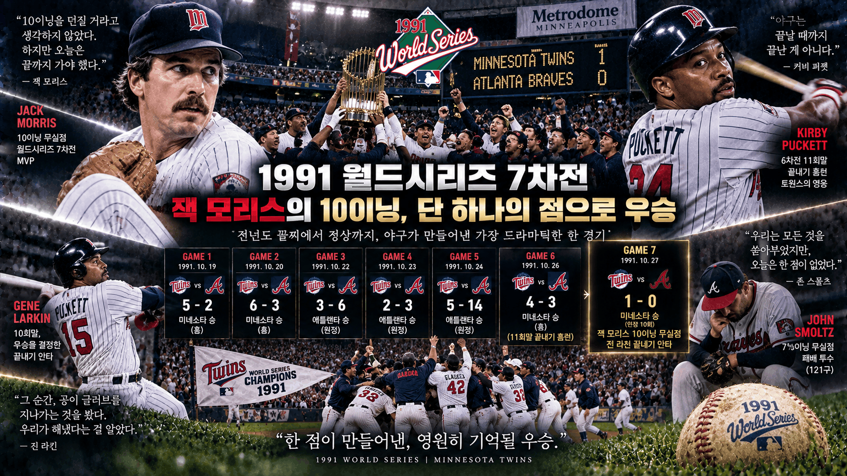 1991 월드시리즈, 한 점의 우승