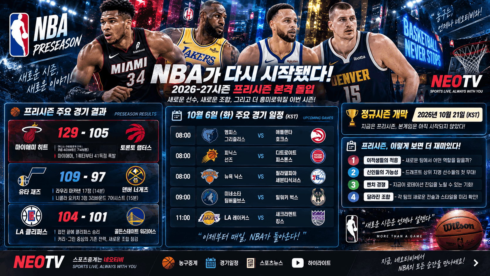 NBA ์๋ก์ด ์์ฆ์ ์์