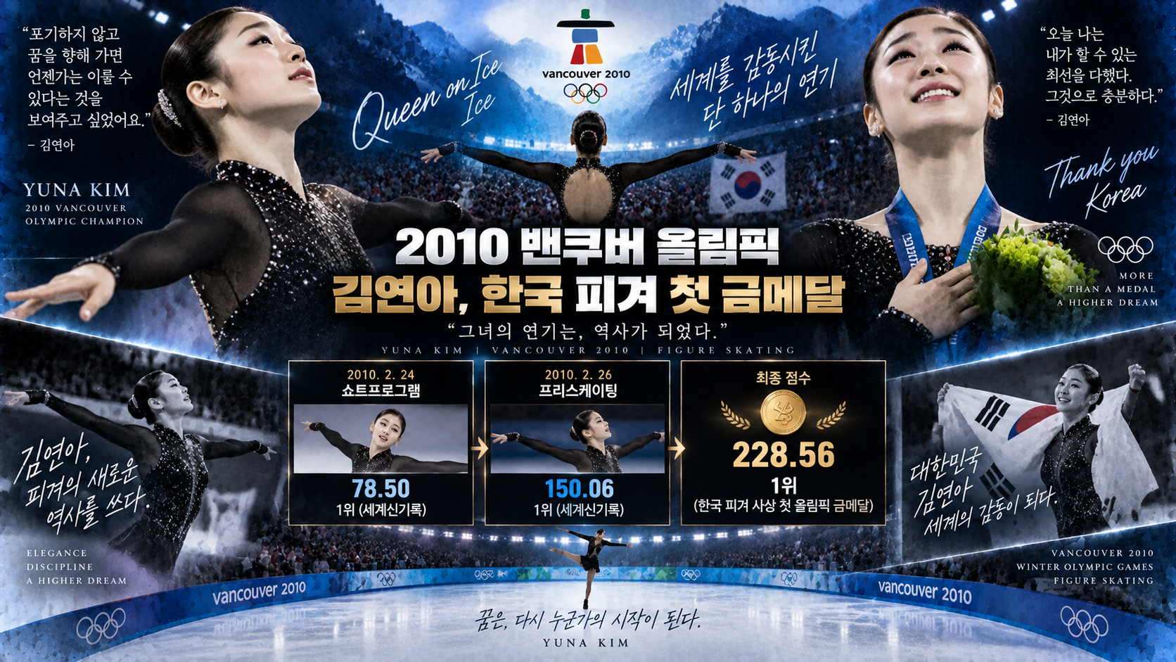 ⛸️ 2010 밴쿠버 김연아, 228.56점으로 완성한 한국 피겨의 첫 올림픽 금메달